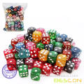 Wholesale D6 Board Game Playing Dice 16MM Pipped Dice Glitter Colors